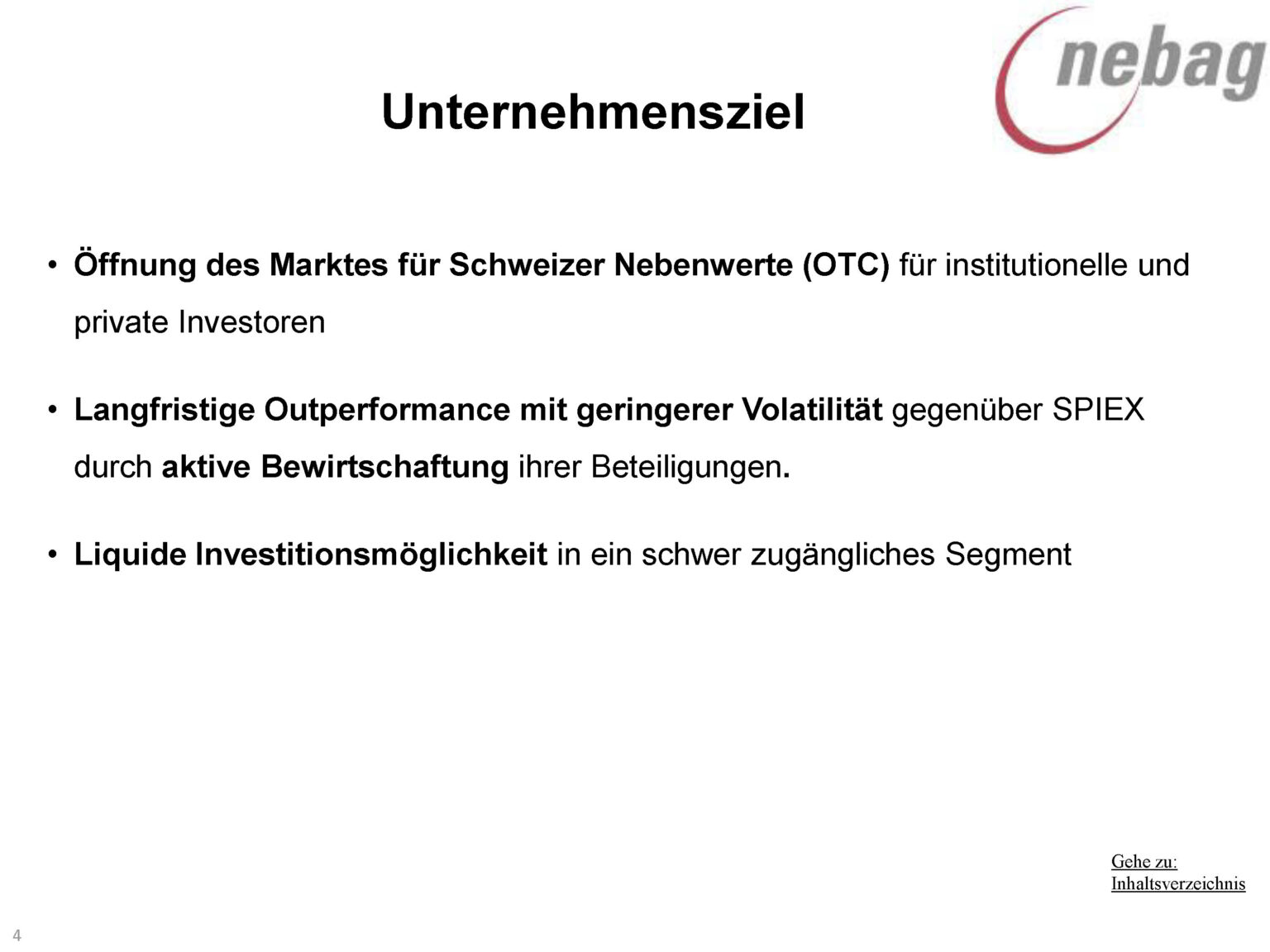 Net Asset Value (NAV) - nebag ag c/o Baryon AG - Zürich 3